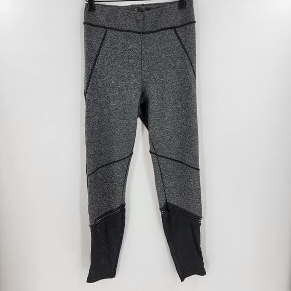 Sam edelman leggings heathered gray black mesh gym workout yoga running medium - Picture 1 of 5